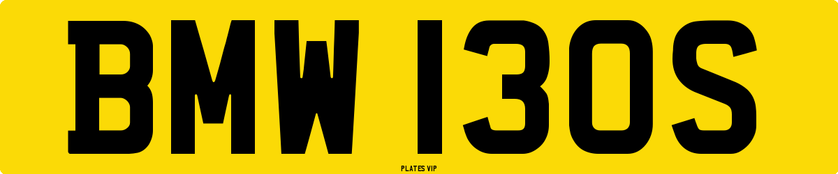 BMW 130S Number Plate
