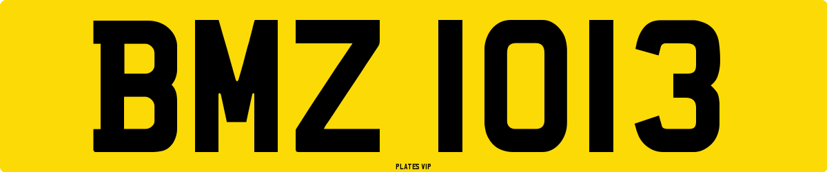 BMZ 1013 Number Plate