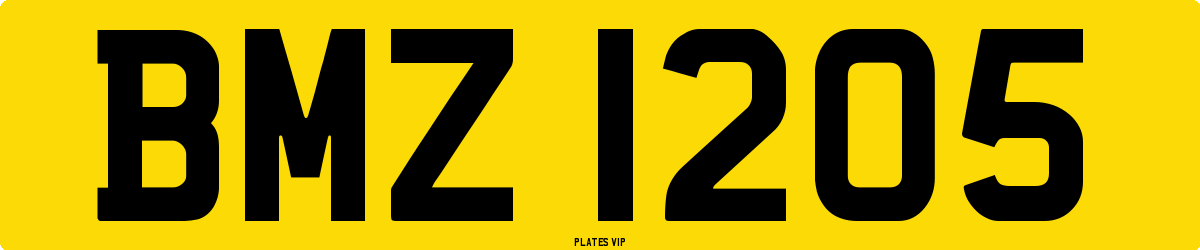 BMZ 1205 Number Plate