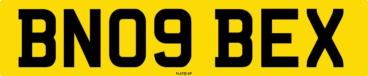 BN09 BEX Number Plate