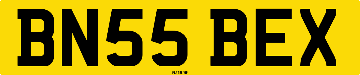 BN55 BEX Number Plate