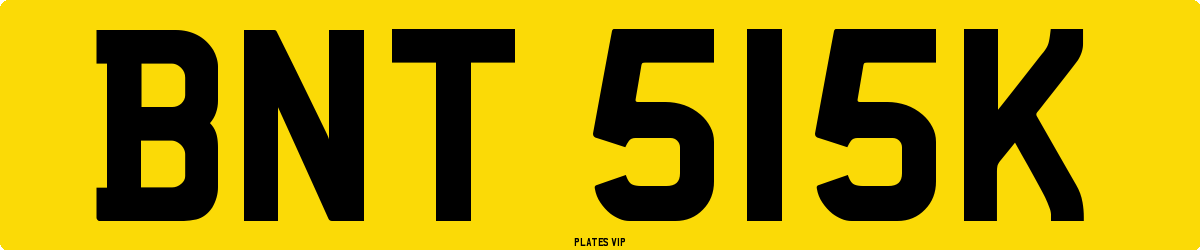 BNT 515K Number Plate