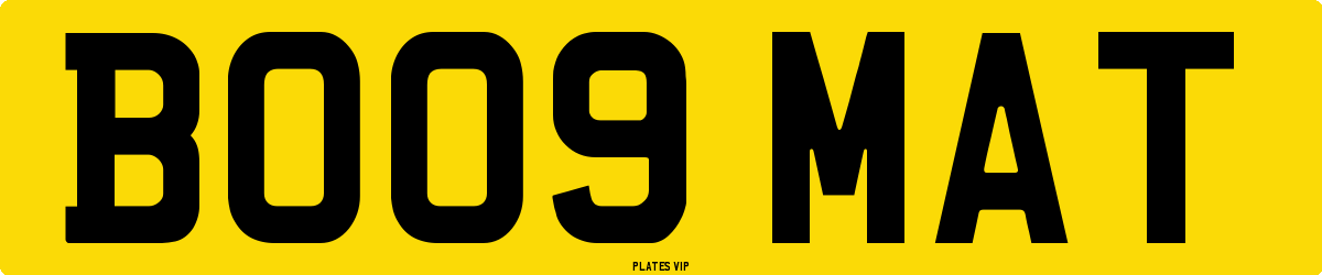 BO09 MAT Number Plate