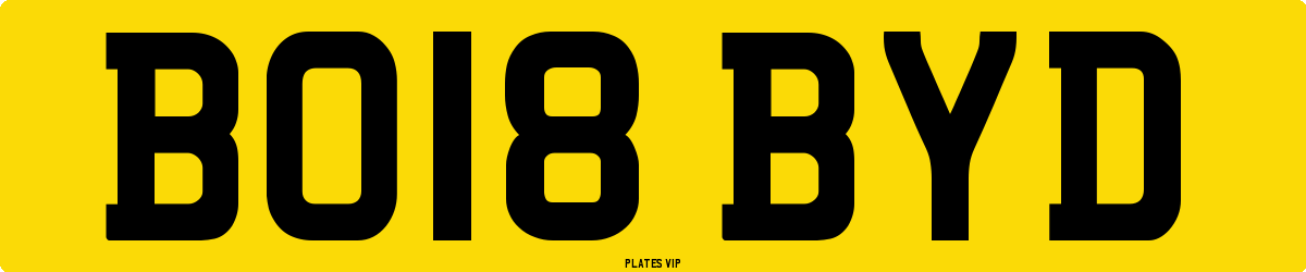 BO18 BYD Number Plate