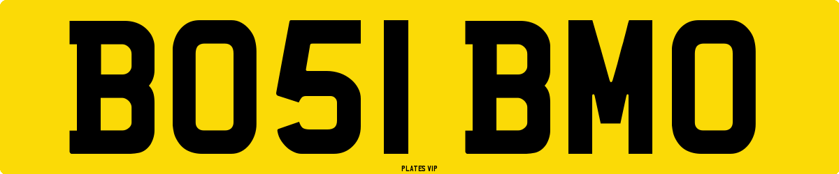 BO51 BMO Number Plate