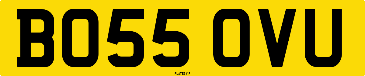 BO55 OVU Number Plate