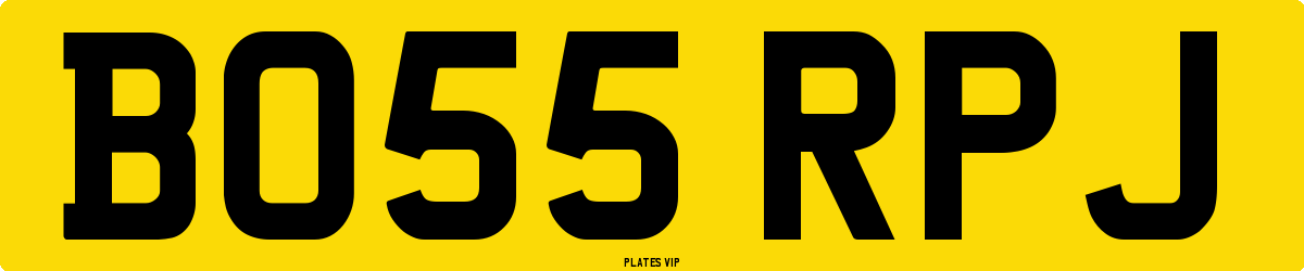 BO55 RPJ Number Plate