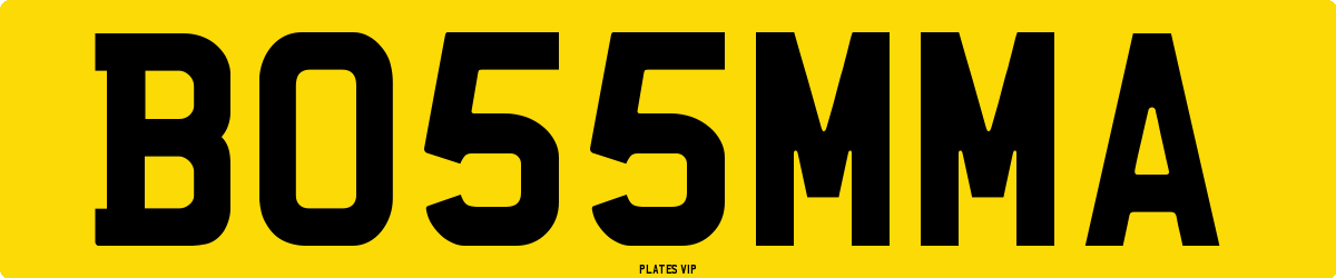 BO55MMA Number Plate