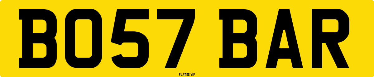 BO57 BAR Number Plate
