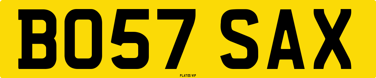 BO57 SAX Number Plate