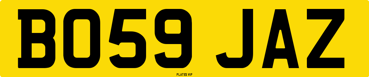 BO59 JAZ Number Plate