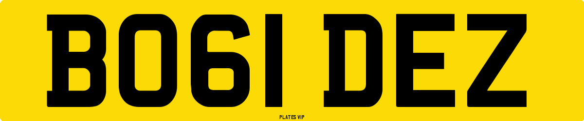 BO61 DEZ Number Plate