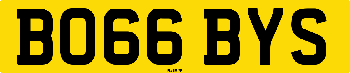 BO66 BYS Number Plate
