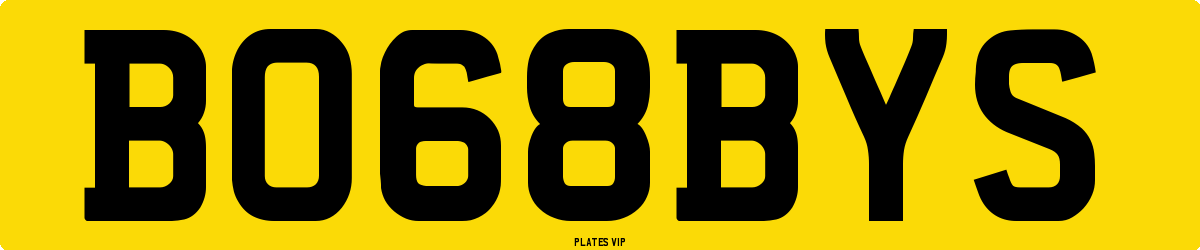 BO68BYS Number Plate