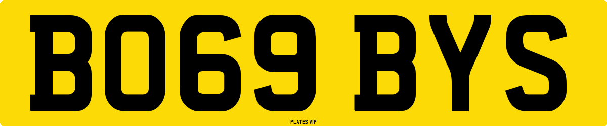 BO69 BYS Number Plate