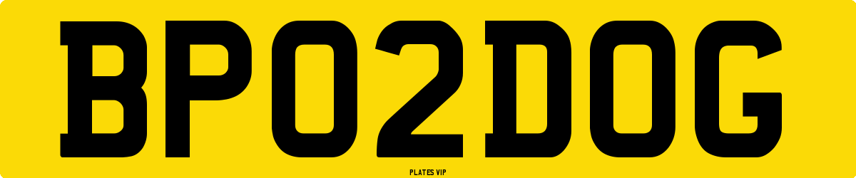 BP 02 DOG Number Plate