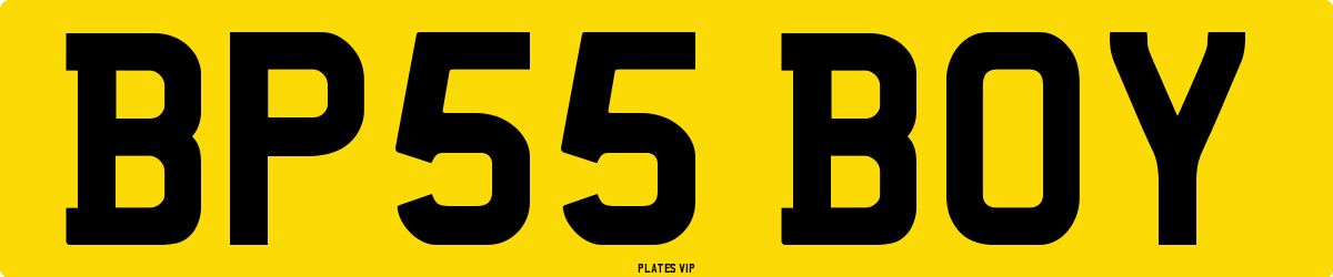 BP55 BOY Number Plate