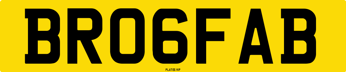 BR 06 FAB Number Plate