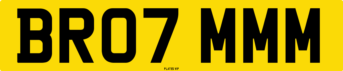 BR07 MMM Number Plate