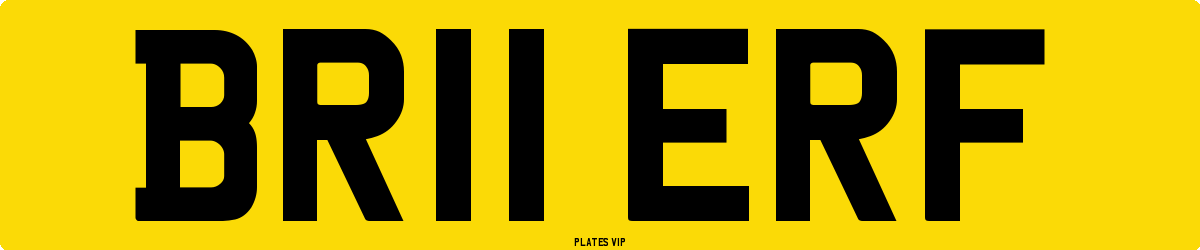 BR11 ERF Number Plate