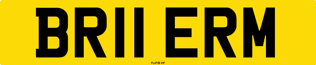 BR11 ERM Number Plate