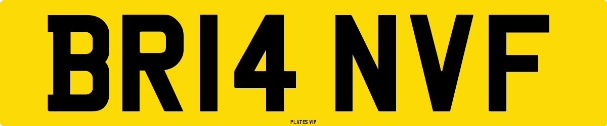 BR14 NVF Number Plate