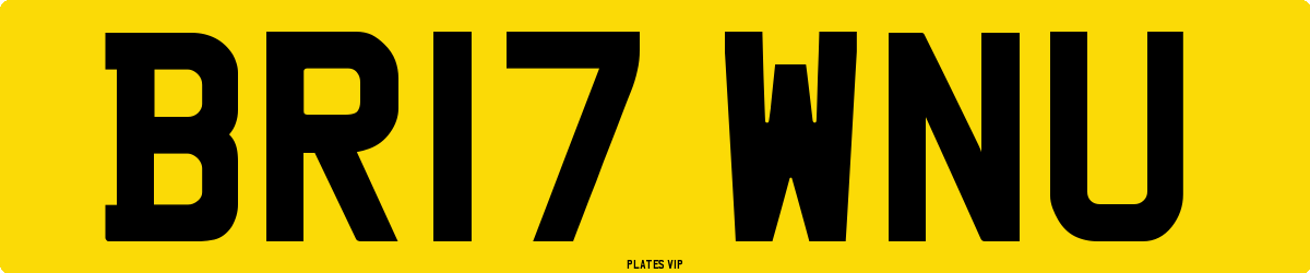 BR17 WNU Number Plate