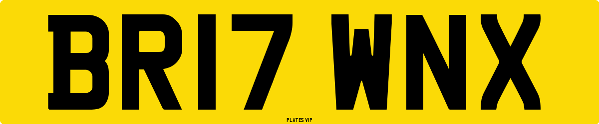 BR17 WNX Number Plate