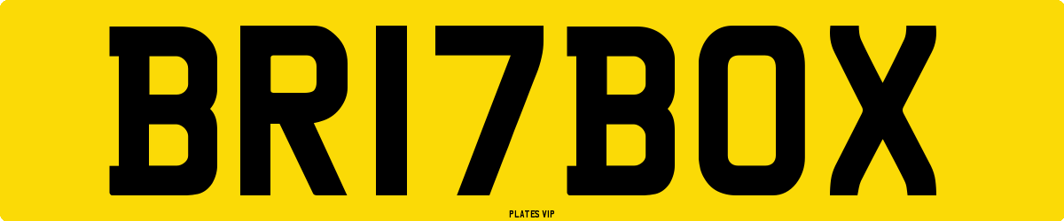 BR17BOX Number Plate