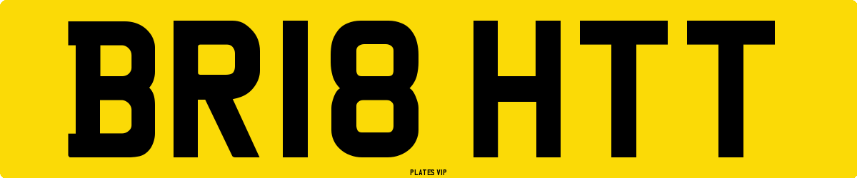 BR18 HTT Number Plate