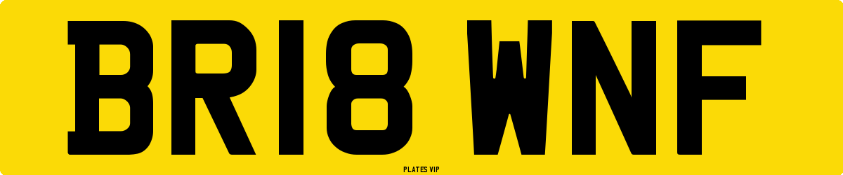 BR18 WNF Number Plate