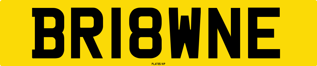 BR18WNE Number Plate