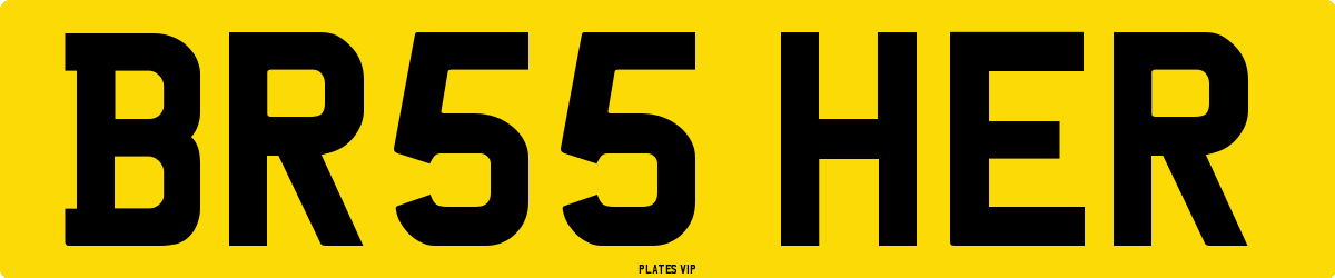BR55 HER Number Plate