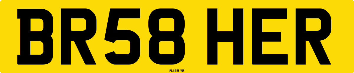 BR58 HER Number Plate