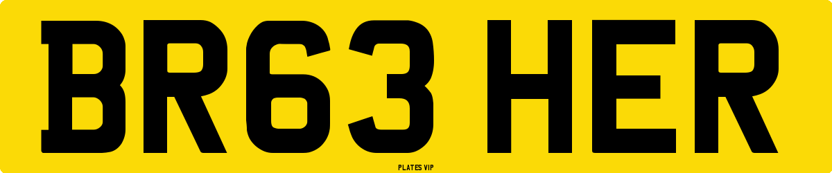 BR63 HER Number Plate