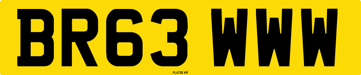 BR63 WWW Number Plate