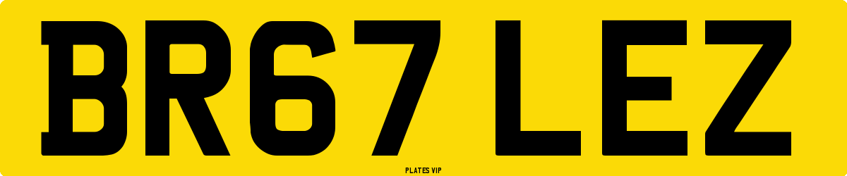 BR67 LEZ Number Plate