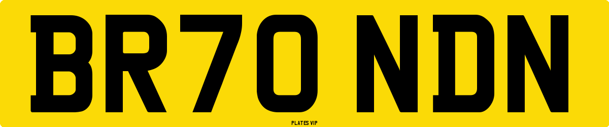 BR70 NDN Number Plate