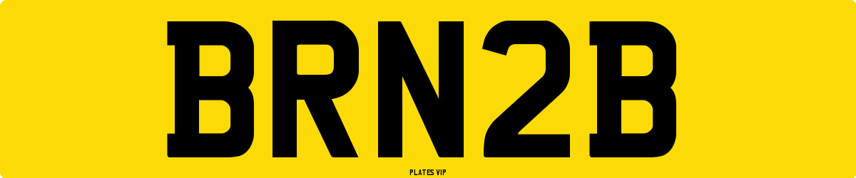 BRN2B Number Plate