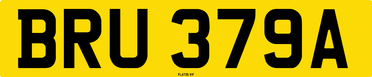 BRU 379A Number Plate