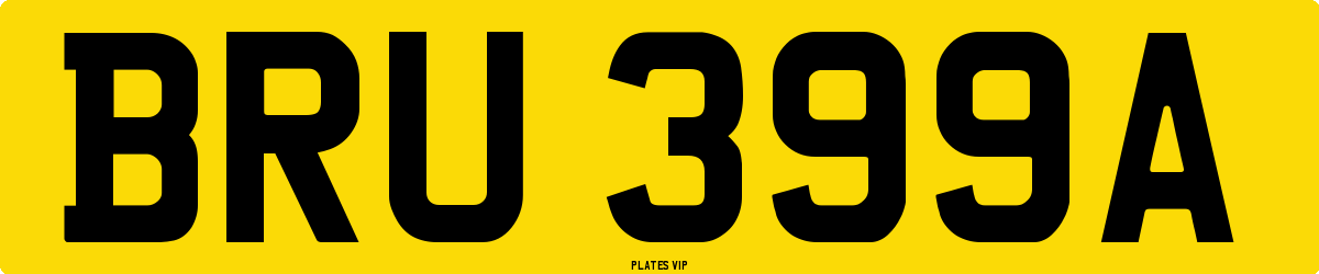 BRU 399A Number Plate