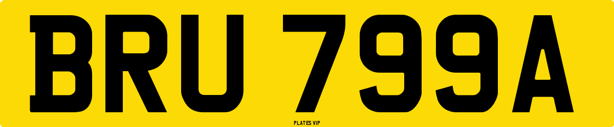 BRU 799A Number Plate