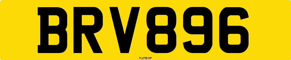 BRV896 Number Plate