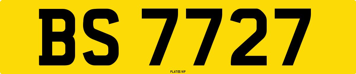 BS 7727 Number Plate