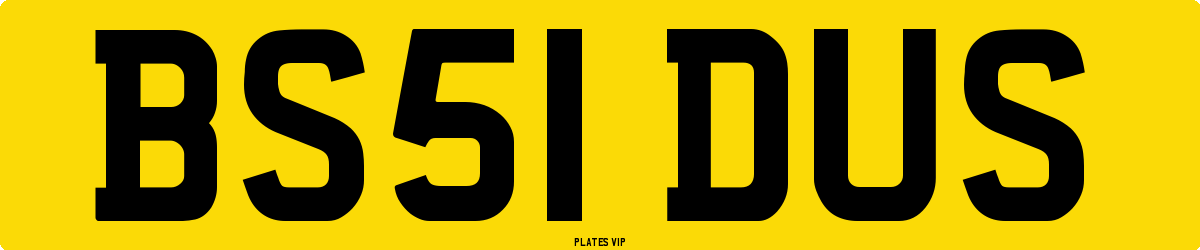 BS51 DUS Number Plate