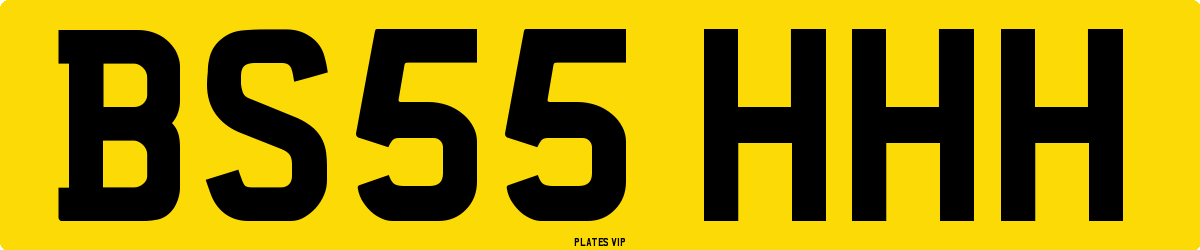 BS55 HHH Number Plate