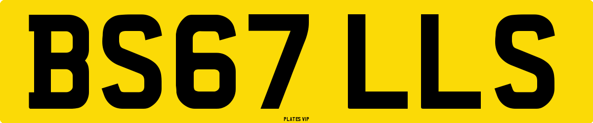 BS67 LLS Number Plate