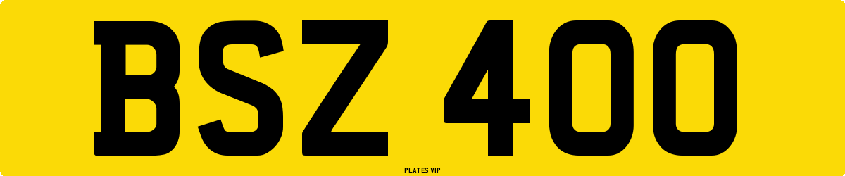 BSZ 400 Number Plate