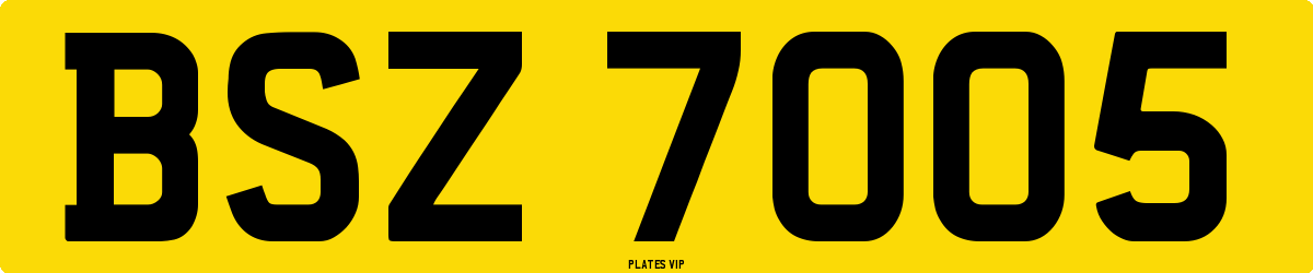 BSZ 7005 Number Plate
