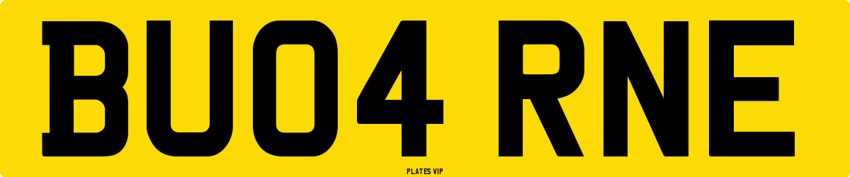 BU04 RNE Number Plate